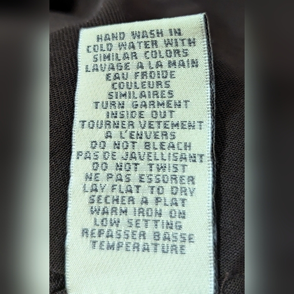 1990s fitted tank with leaf pedal and ribbon applique size L - Picture 5 of 5